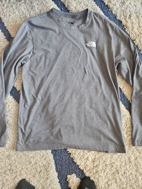 The North Face Charcoal Gray Long Sleeve Crew Tee